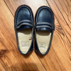 Janie and Jack Navy Blue Boys' Slip-On Loafers with Striped Band
